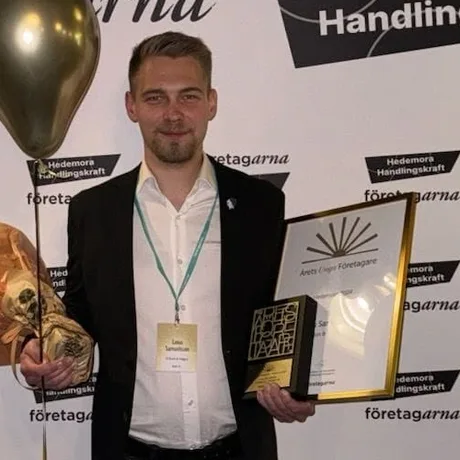 Linus Samuelsson med diplom på Stjärngalan i Dalarna